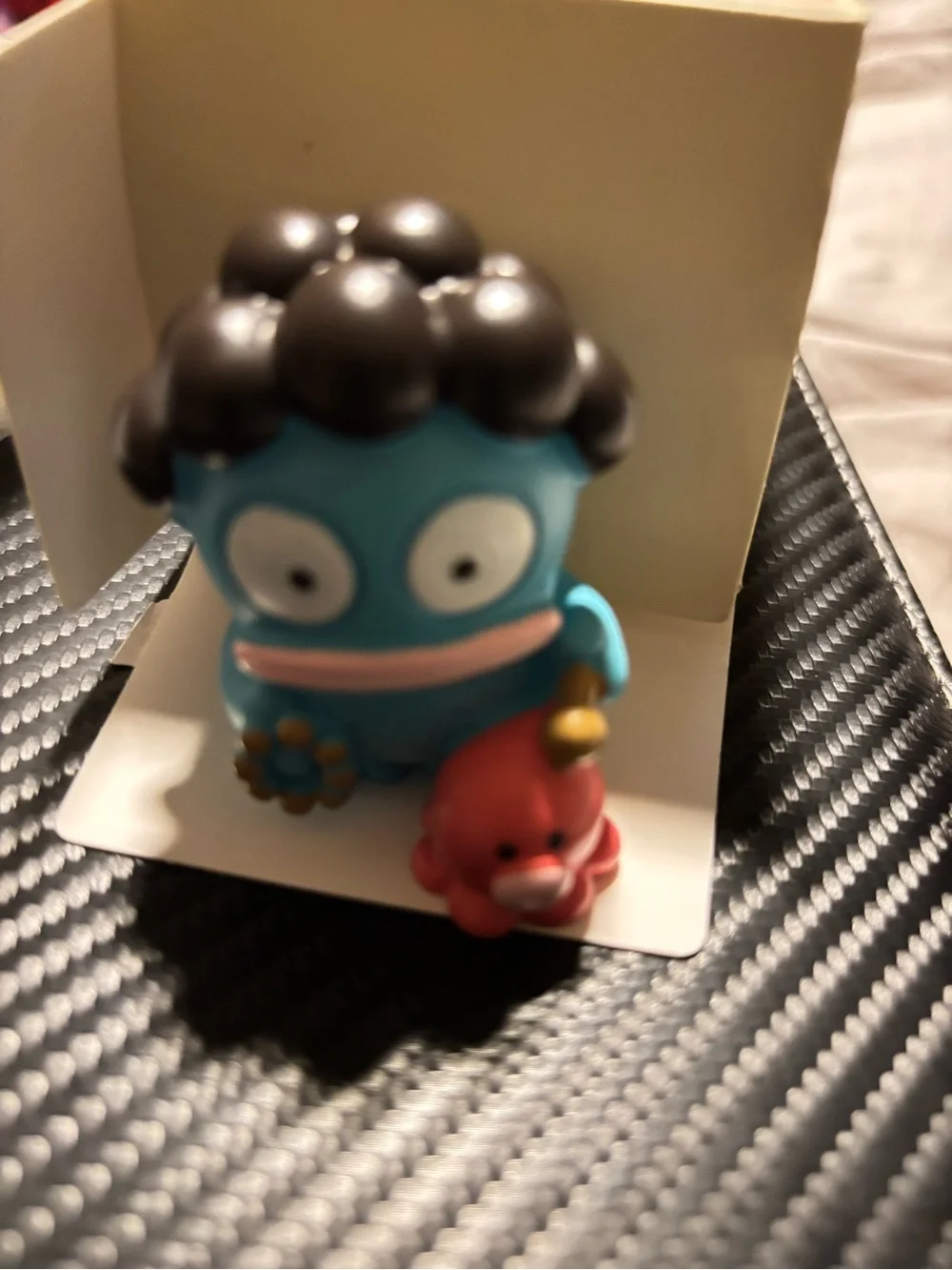 Hangyodon Secret Blue Cartoon Fish Toy with Pink Octopus Accessory